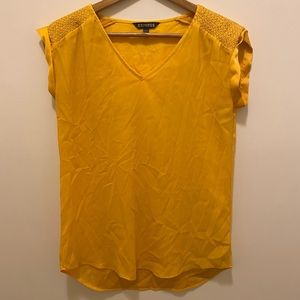 EXPRESS Yellow Short Sleeve Top